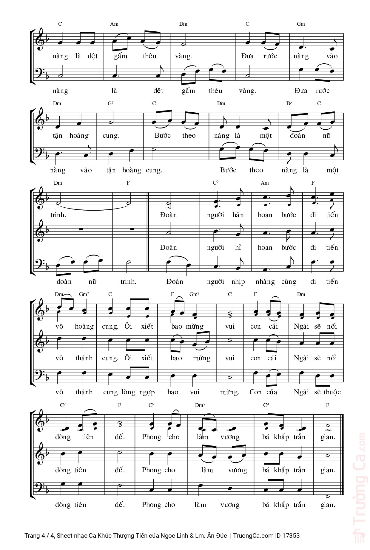 Page 4 of Sheet music PDF Ca Khúc Thượng Tiến - Ngọc Linh & Lm. Ân Đức