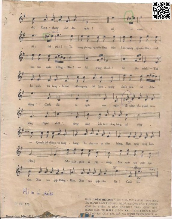 Page 3 of Sheet music PDF Đêm Mê Linh - Văn Giảng