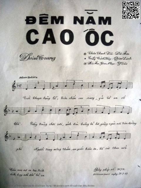 Page 2 of Sheet music PDF Đêm nằm cao ốc - Đoàn Trung