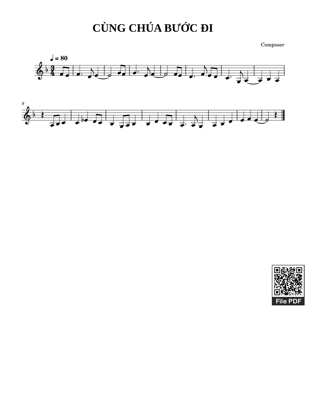 Page 2 of Sheet music PDF Cùng Chúa Bước đi - Vị Thiên