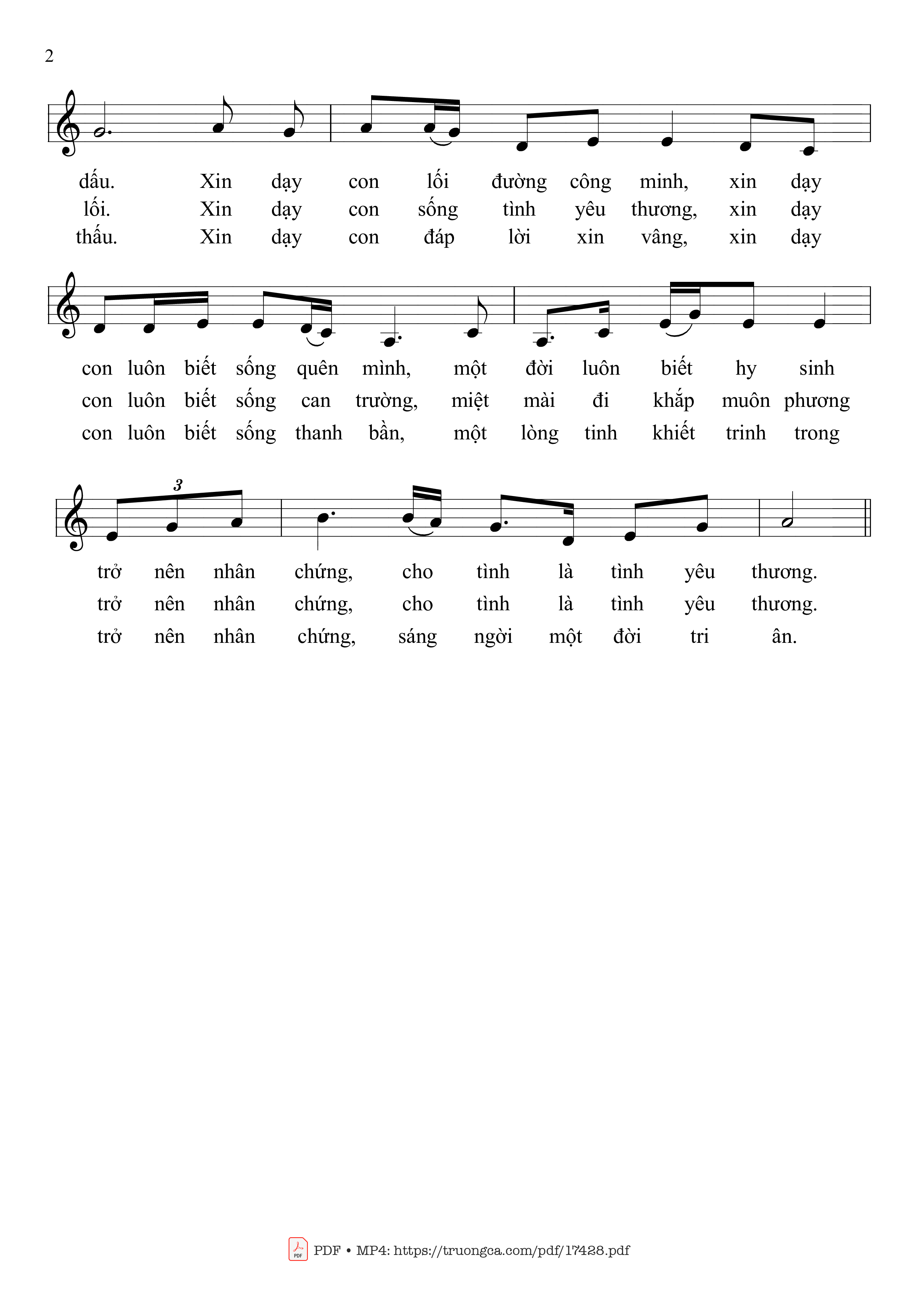 Page 2 of Sheet music PDF điều đẹp ý Chúa (tv 143, 10) - Mai Hoàng Công