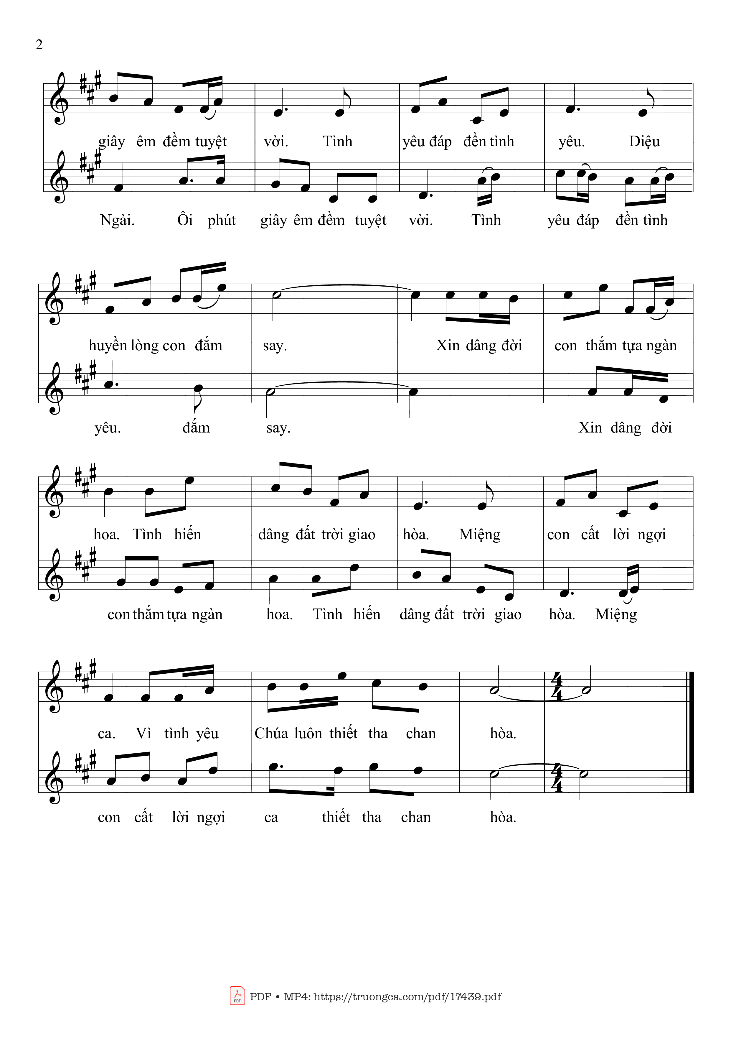 Page 2 of Sheet music PDF Mơ ước đời Hiến Dâng - Mai Hoàng Công