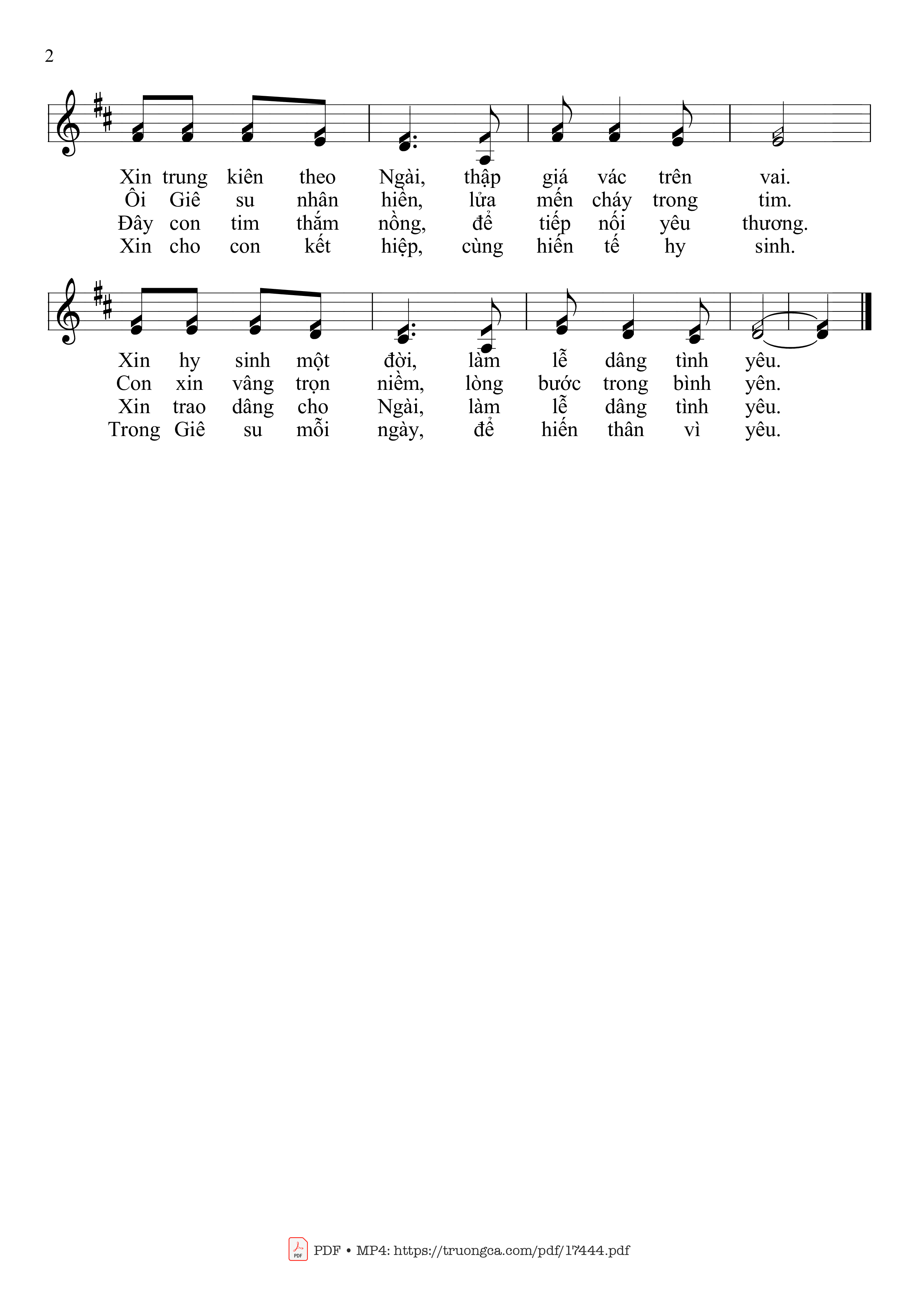 Lạy Chúa con sẽ là linh mục của Chúa là linh mục như lòng Chúa ước mong, Trang 2