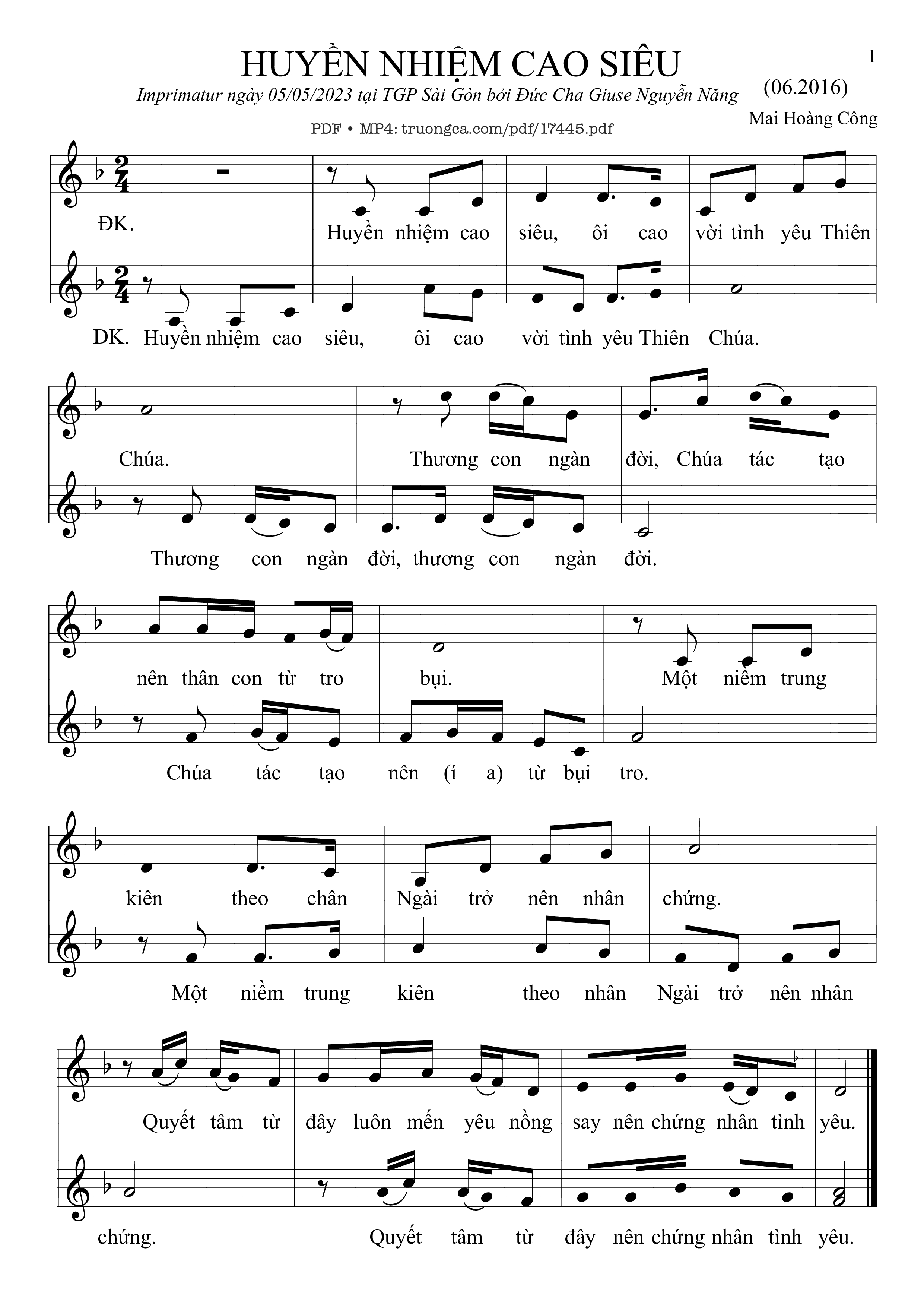 Sheet PDF of Huyền Nhiệm Cao Siêu