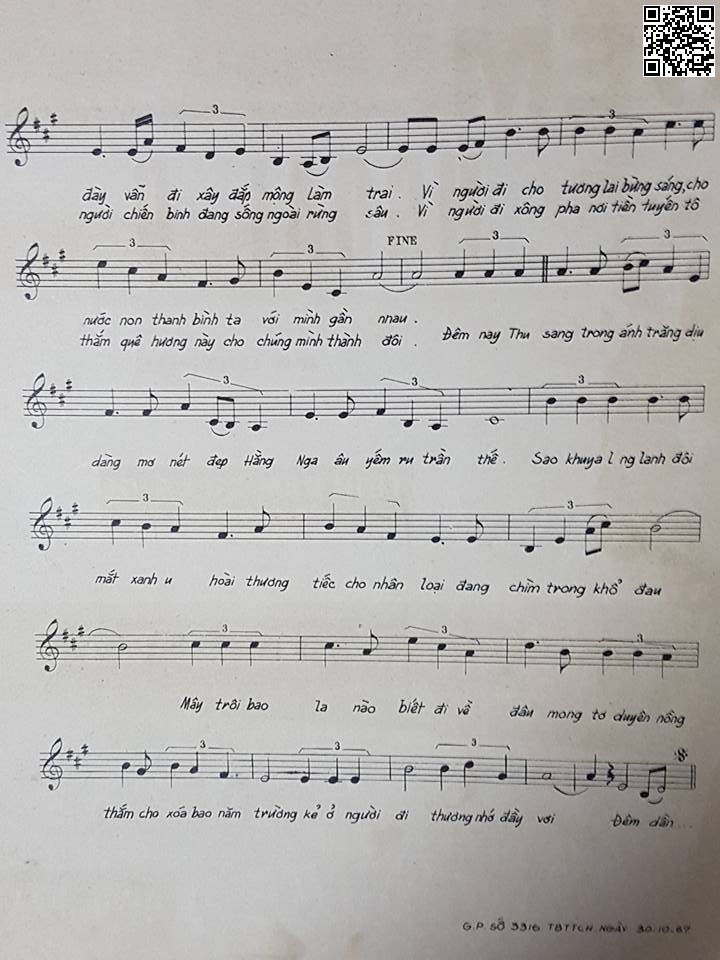 Page 3 of Sheet music PDF Đêm ngoại ô - Vân Tùng