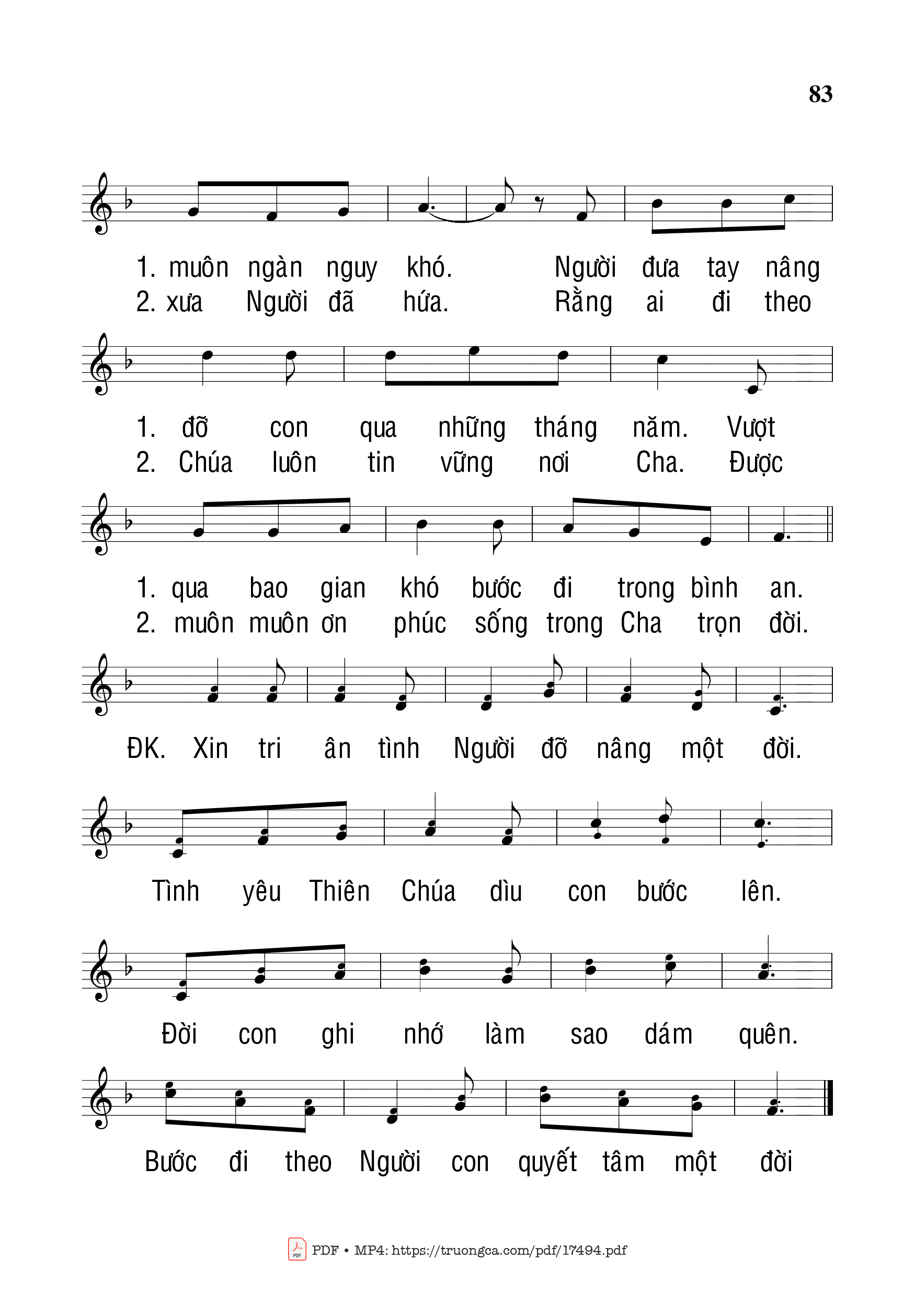 Bao nhiêu năm qua Chúa đã gọi con gọi con hãy đi làm tông đồ cho Chúa, Trang 2