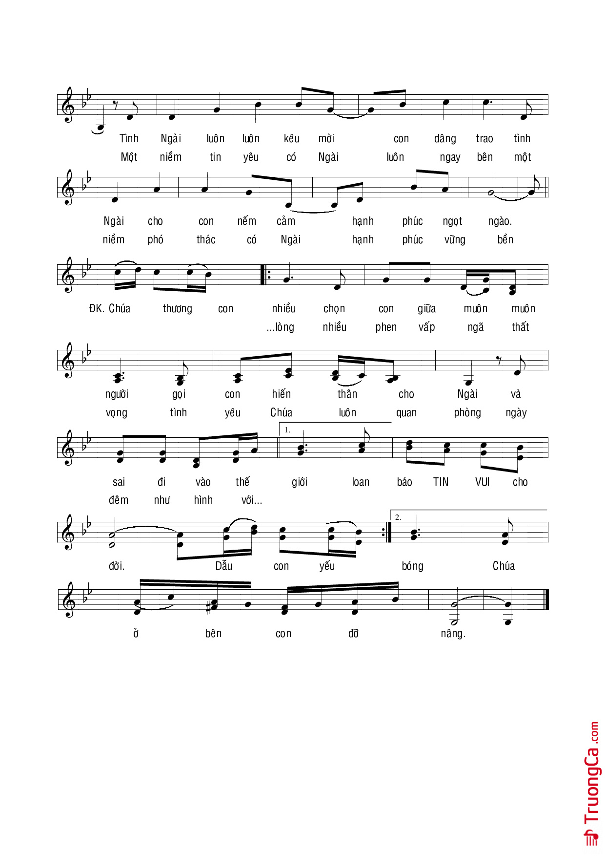 Page 2 of Sheet music PDF Con Muốn Theo Ngài - Sr. Hương Đan