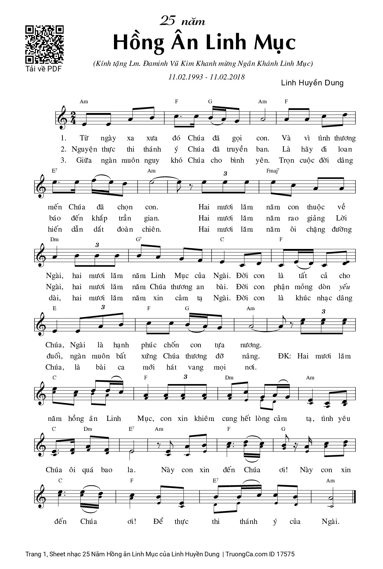 25 Năm Hồng ân Linh Mục