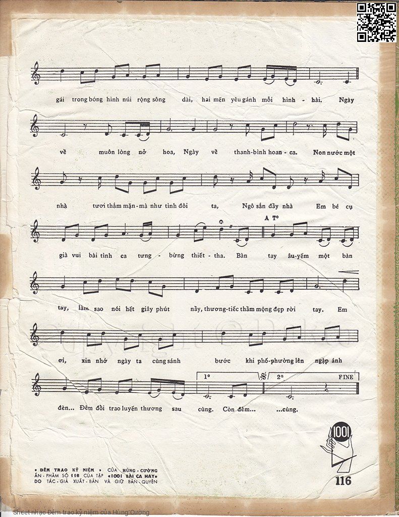 Page 3 of Sheet music PDF Đêm trao kỷ niệm - Hùng Cường