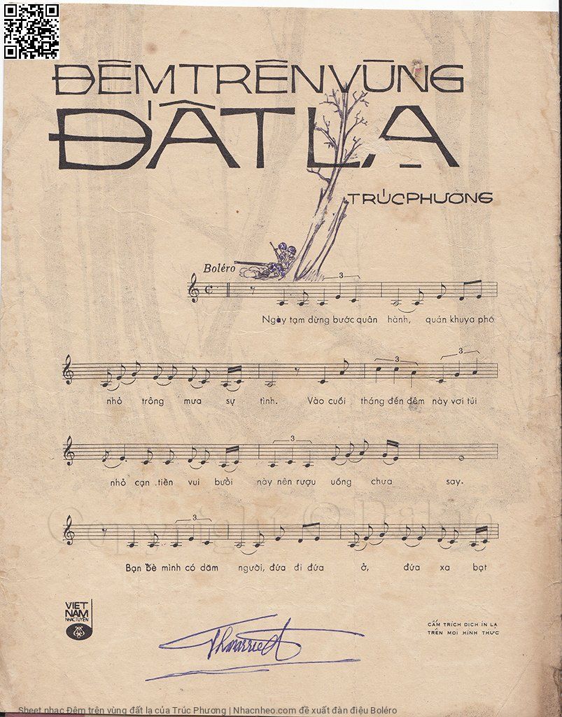 Page 2 of Sheet music PDF Đêm trên vùng đất lạ - Trúc Phương