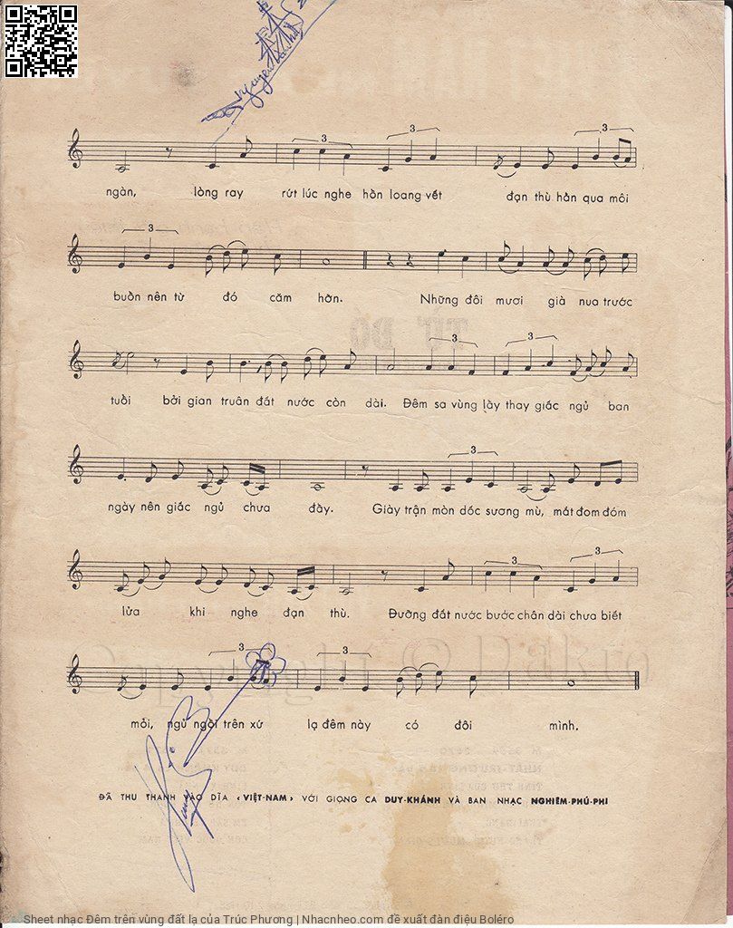 Page 3 of Sheet music PDF Đêm trên vùng đất lạ - Trúc Phương