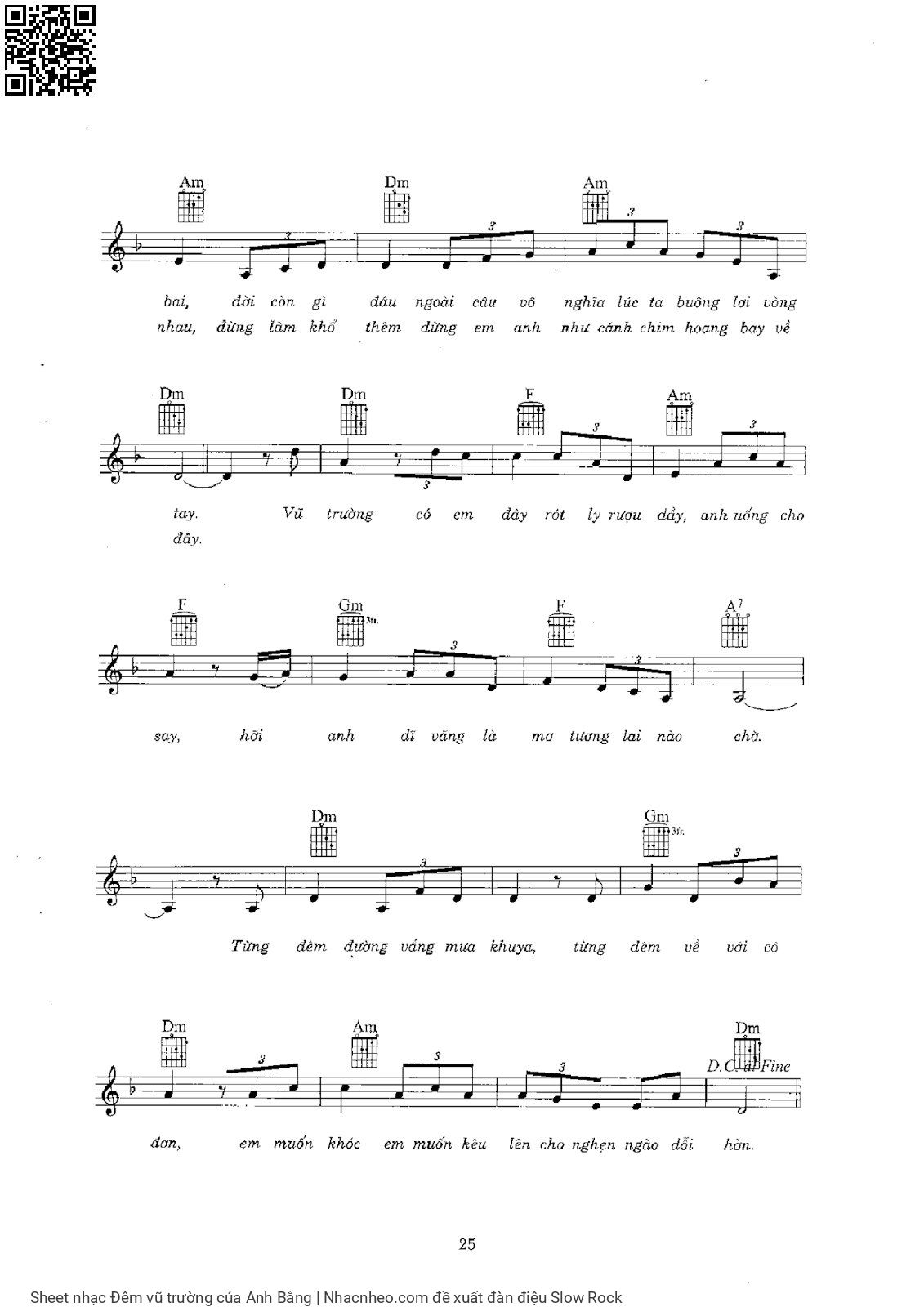 Page 2 of Sheet music PDF Đêm vũ trường - Anh Bằng