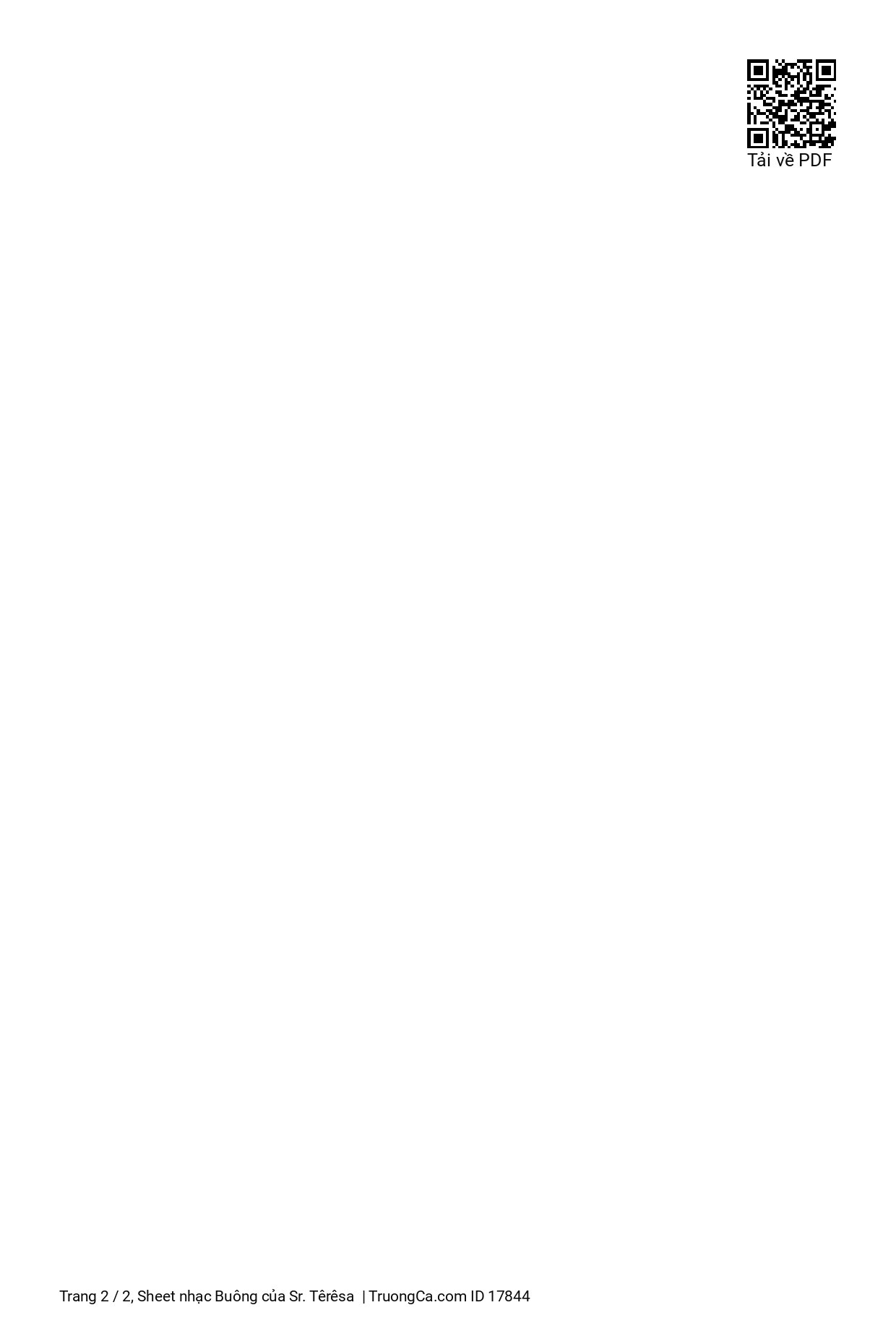 Page 2 of Sheet music PDF Buông - Sr. Têrêsa