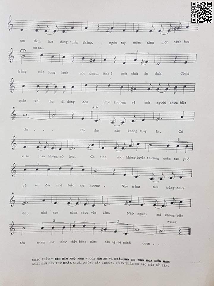 Page 3 of Sheet music PDF Đèn đêm phố nhỏ - Tấn An