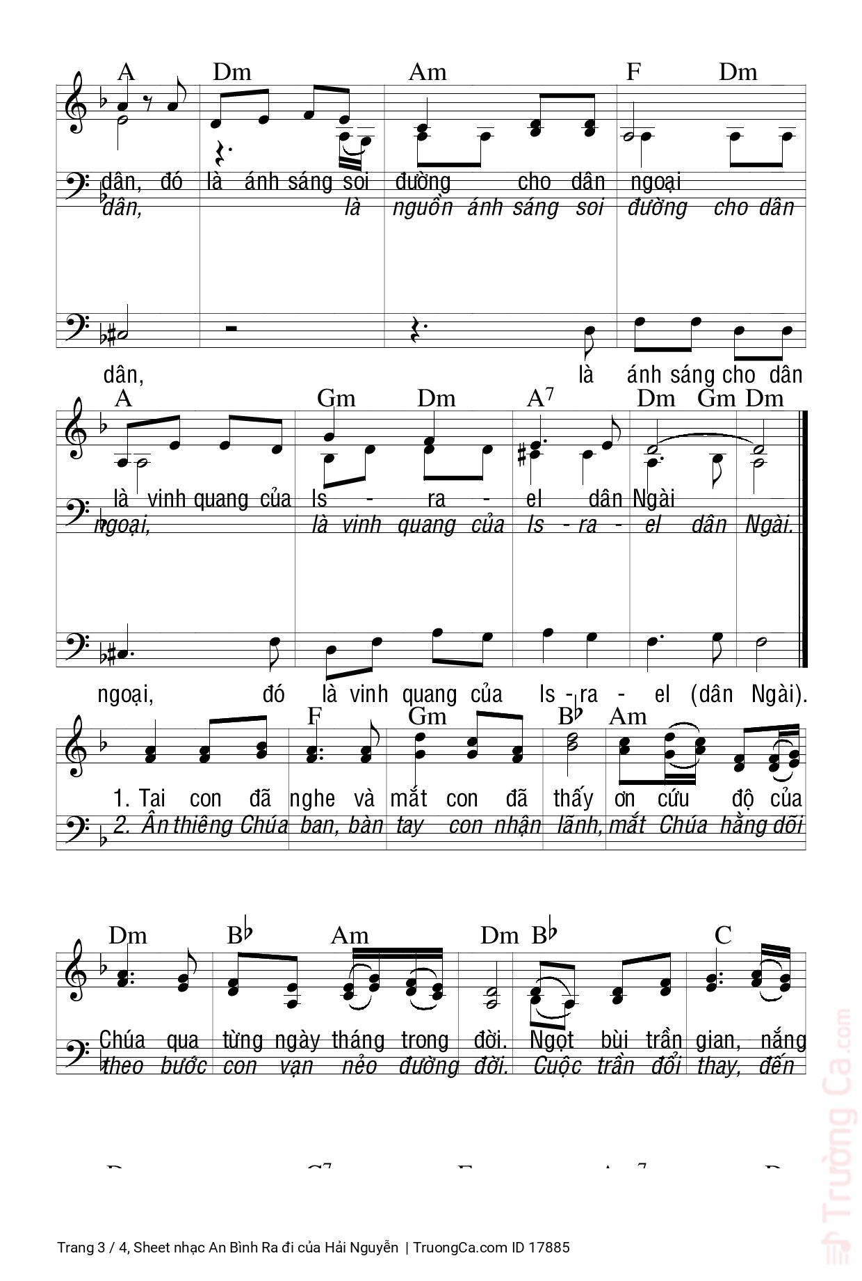 Page 3 of Sheet music PDF An Bình Ra đi - Hải Nguyễn