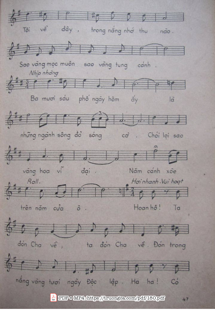 Page 2 of Sheet music PDF Ba Đình nắng - Bùi Công Kỳ