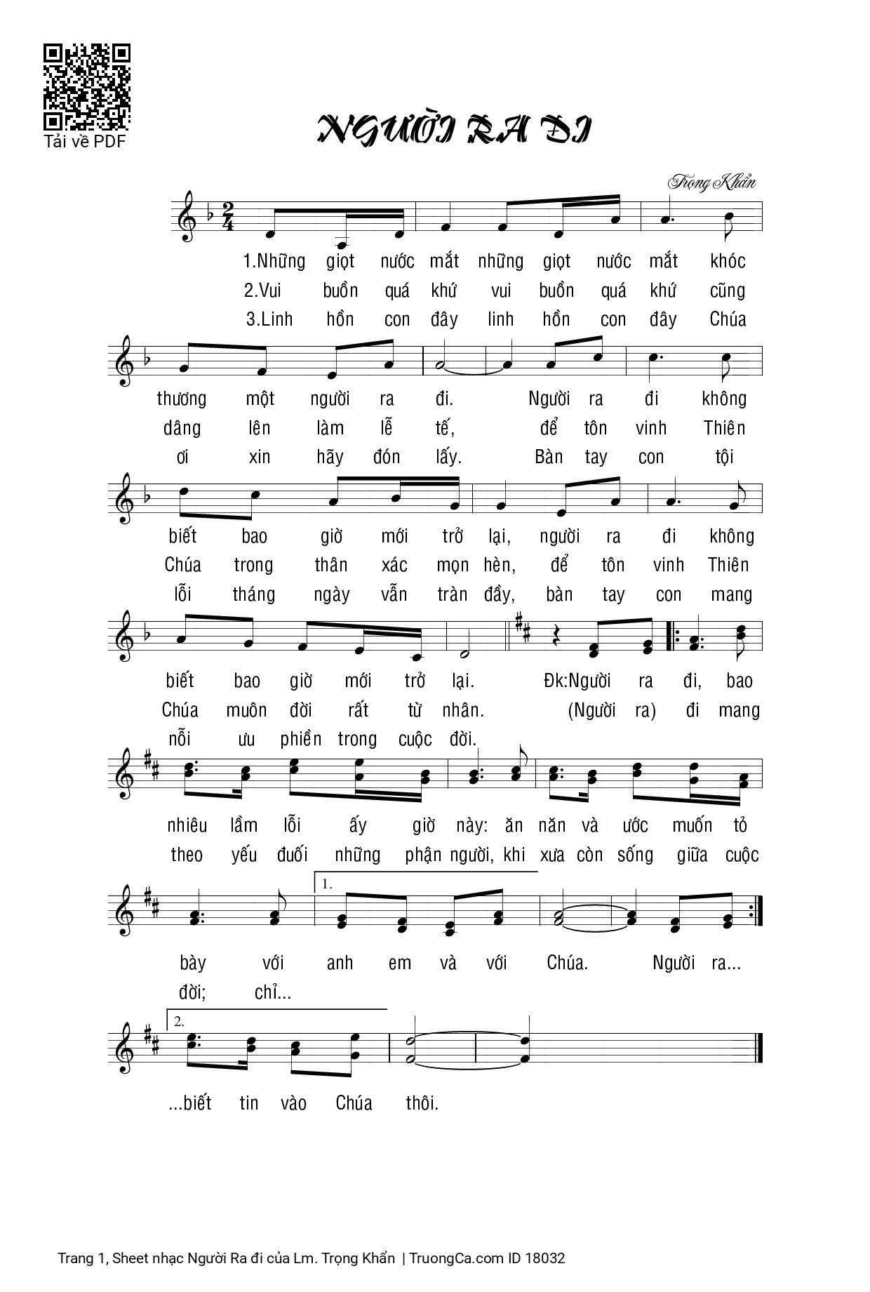 Người Ra đi - Trọng Khẩn