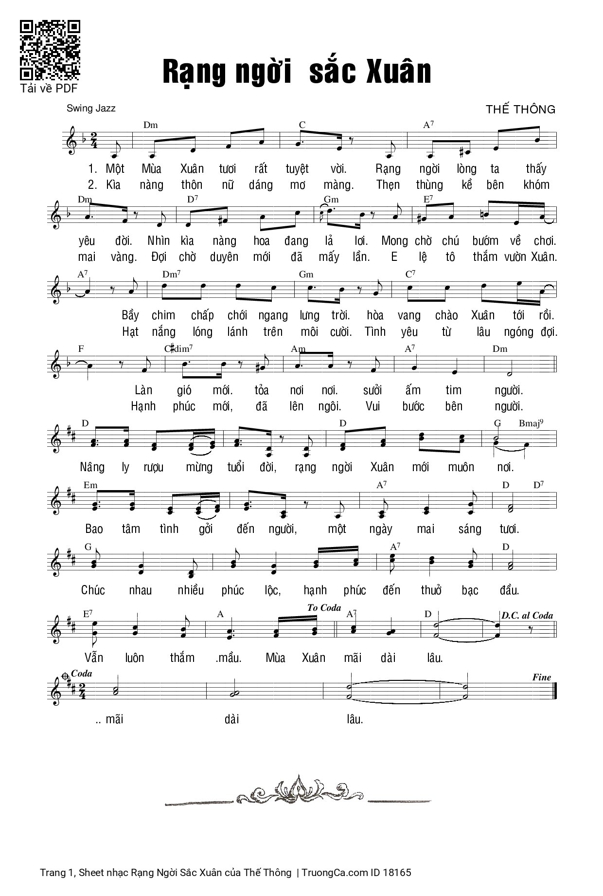 Sheet PDF of Rạng Ngời Sắc Xuân