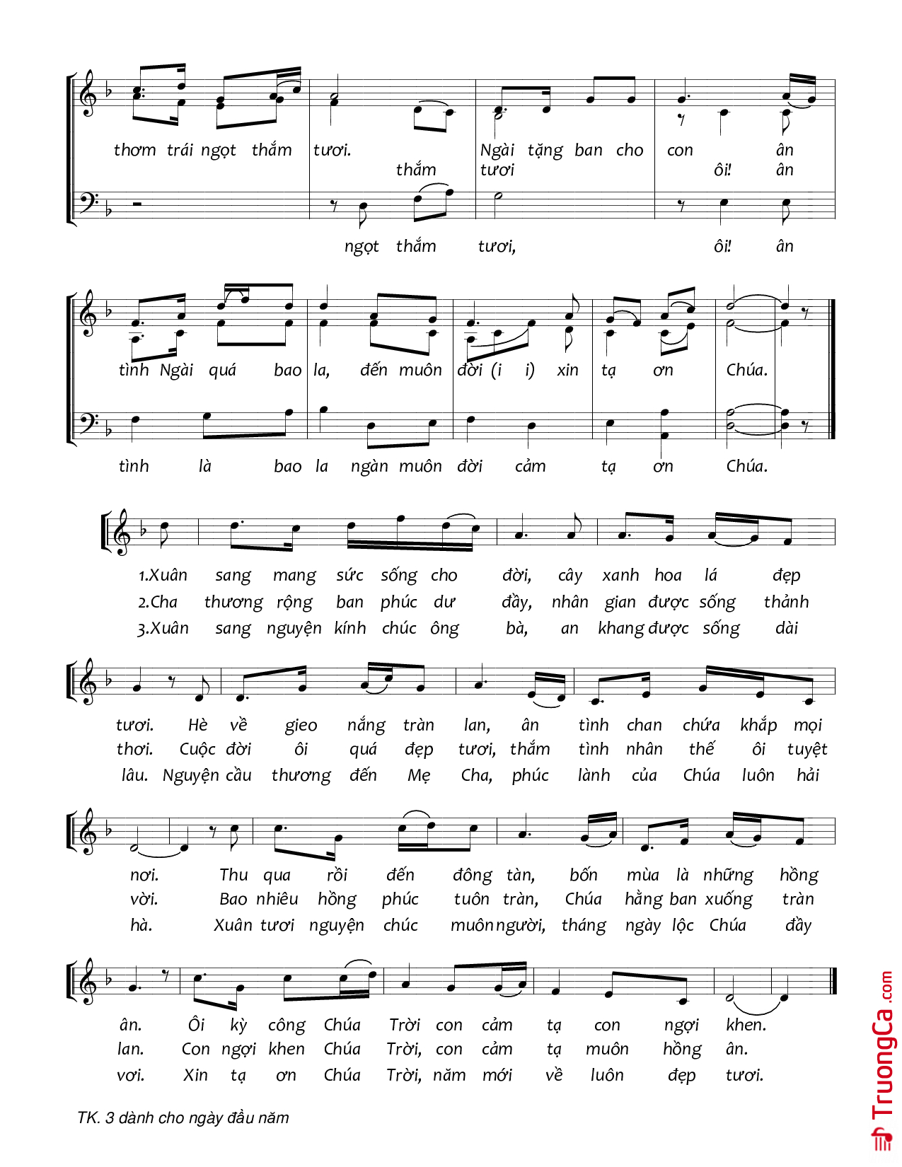 Page 2 of Sheet music PDF Tạ ơn Chúa - Linh Trần Thy
