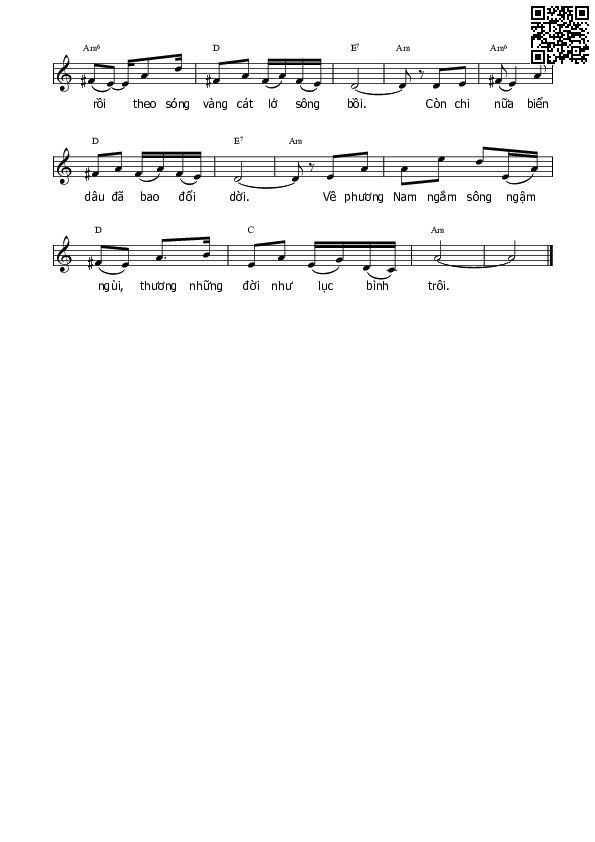 Page 2 of Sheet music PDF Điệu buồn phương Nam - Vũ Đức Sao Biển