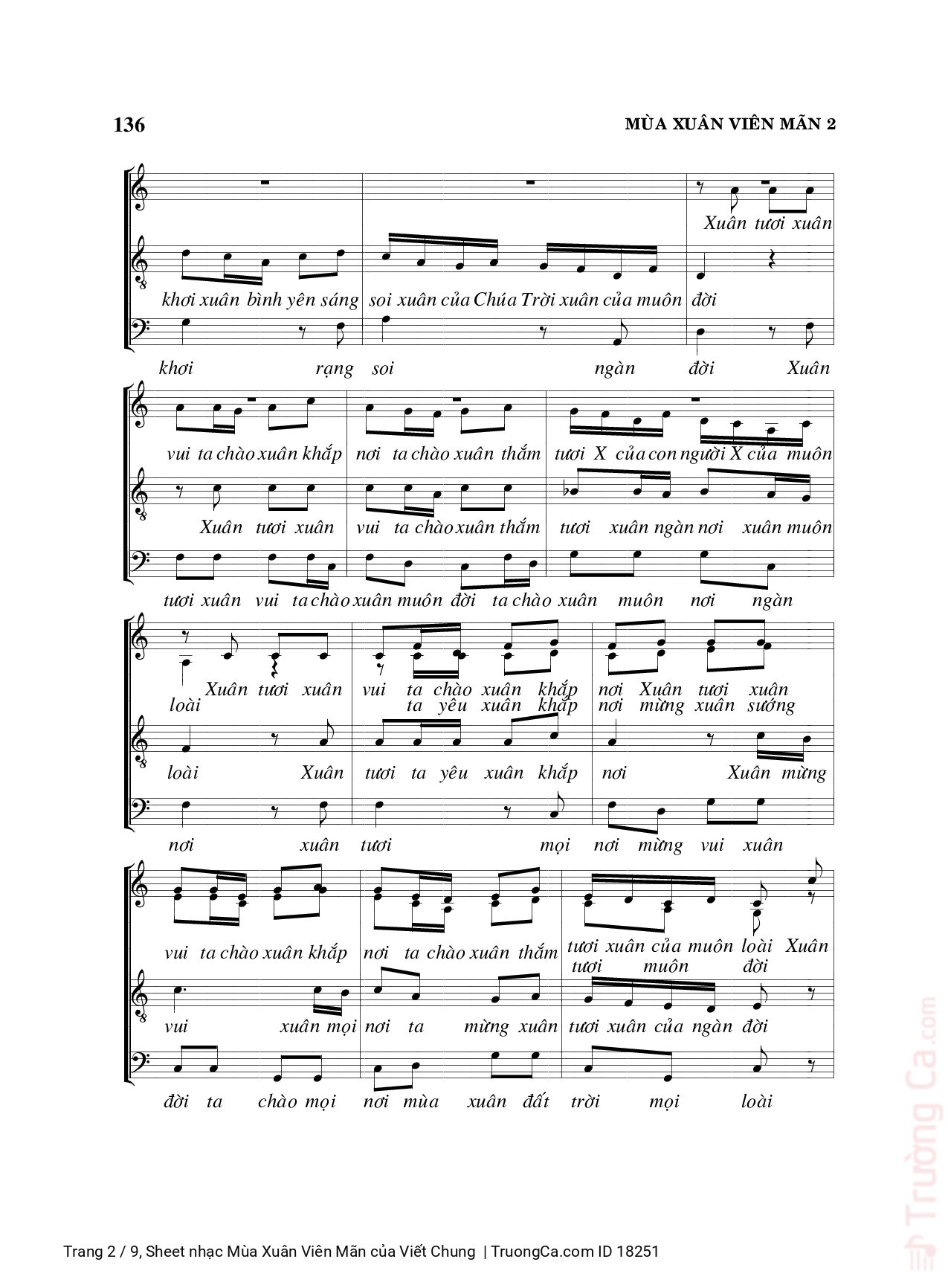 Xuân tươi xuân vui ta chào xuân khắp nơi, Trang 2