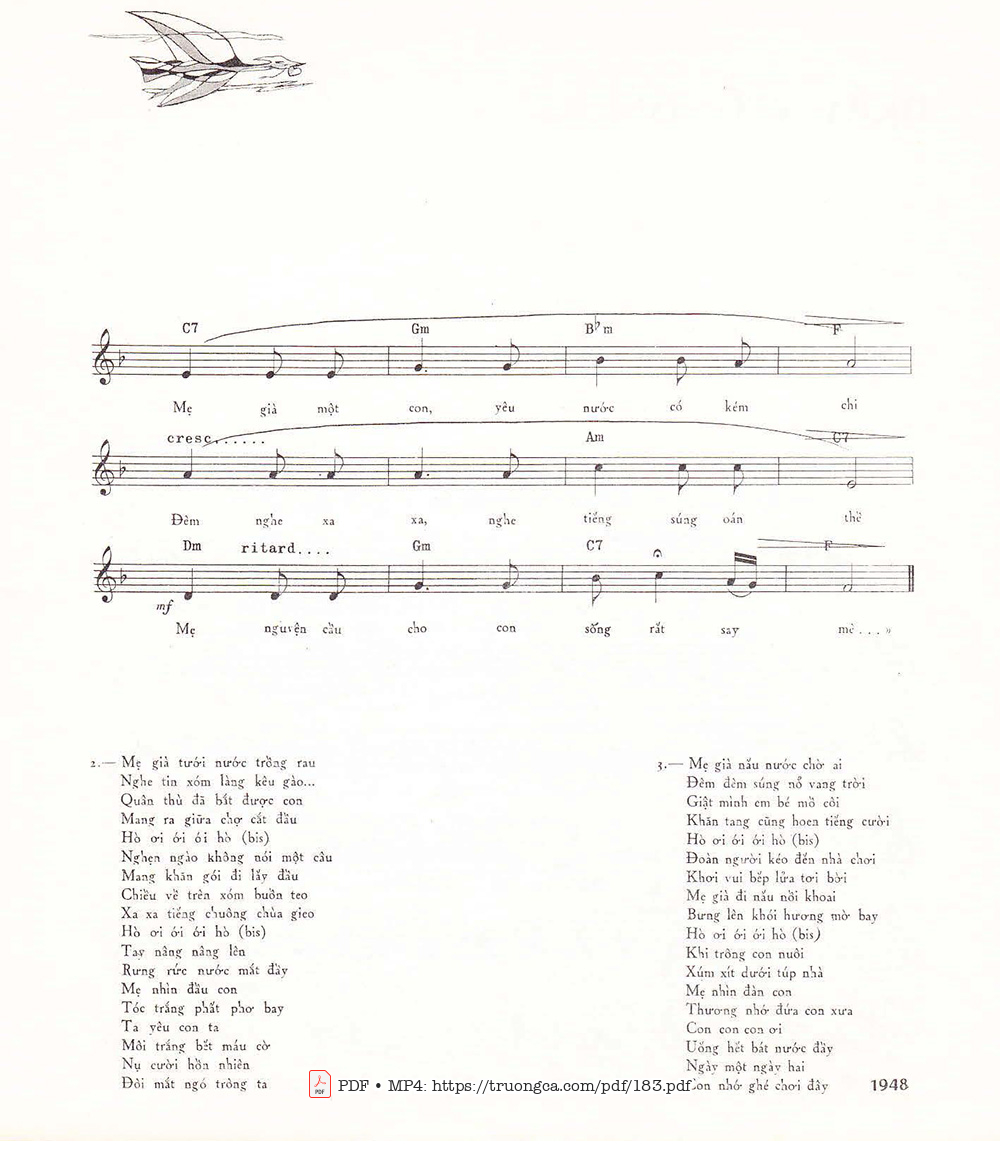 Page 2 of Sheet music PDF Bà mẹ Gio Linh - Phạm Duy