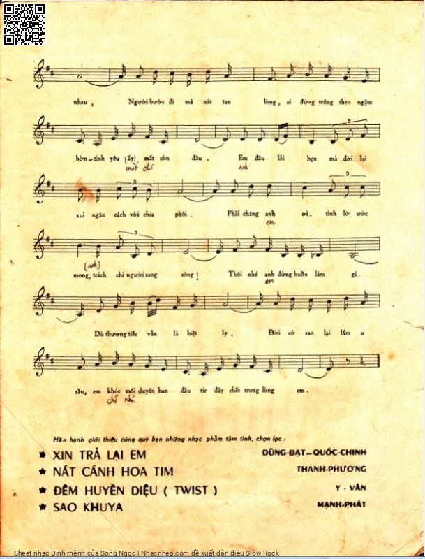 Page 4 of Sheet music PDF Định mệnh - Song Ngọc