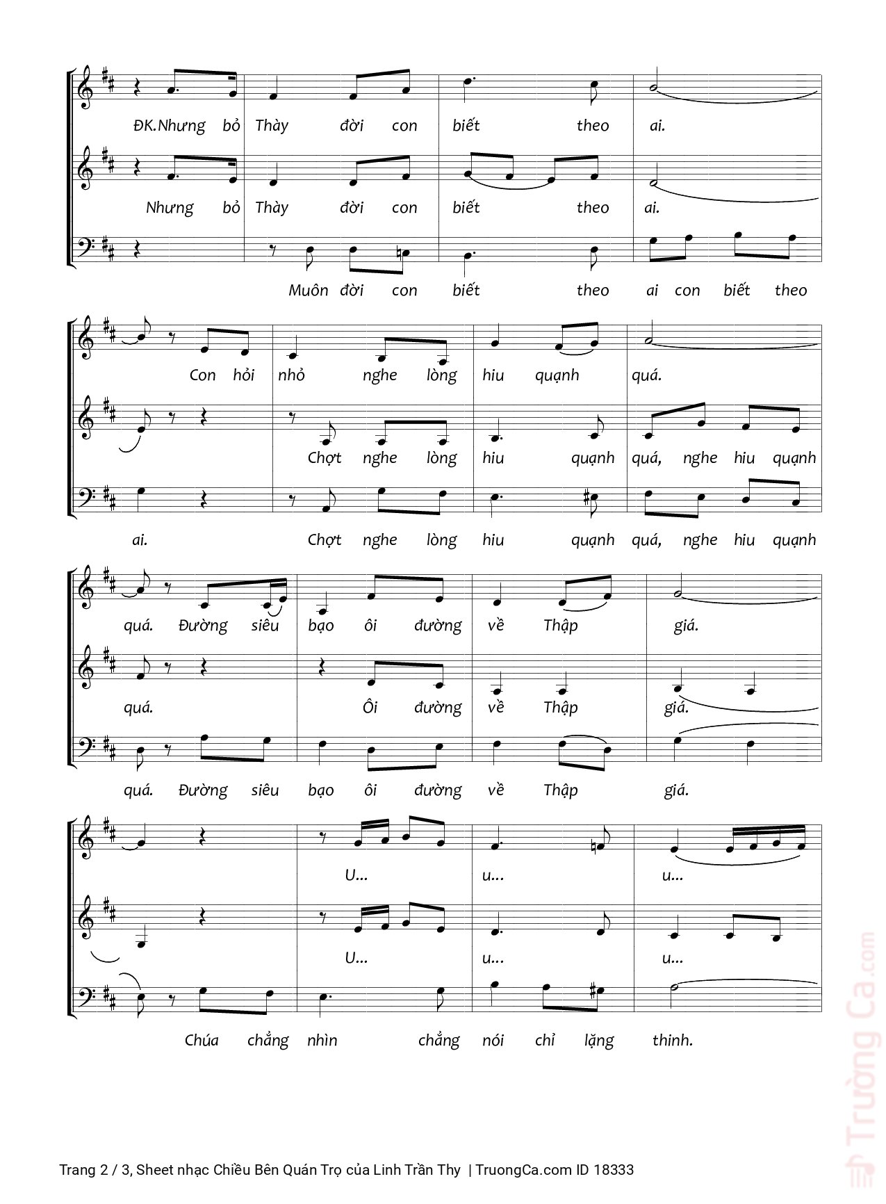 Page 2 of Sheet music PDF Chiều Bên Quán Trọ - Linh Trần Thy