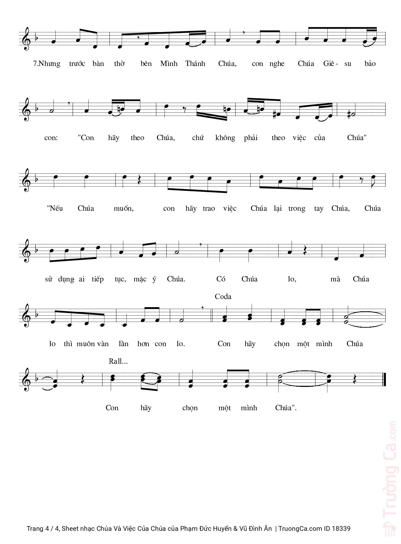 Page 4 of Sheet music PDF Chúa Và Việc Của Chúa - Phạm Đức Huyến & Vũ Đình Ân