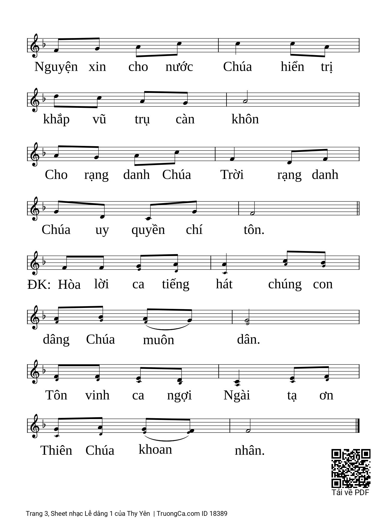 Page 3 of Sheet music PDF Lễ dâng 1 - Thy Yên