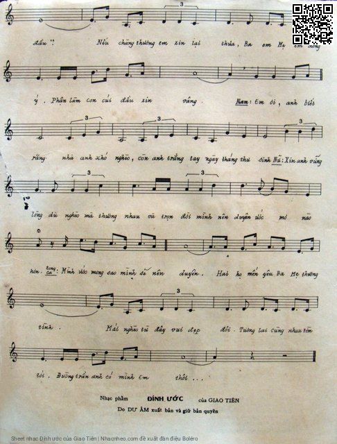 Page 3 of Sheet music PDF Đính ước - Giao Tiên