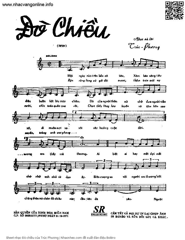 Page 2 of Sheet music PDF Đò chiều - Trúc Phương