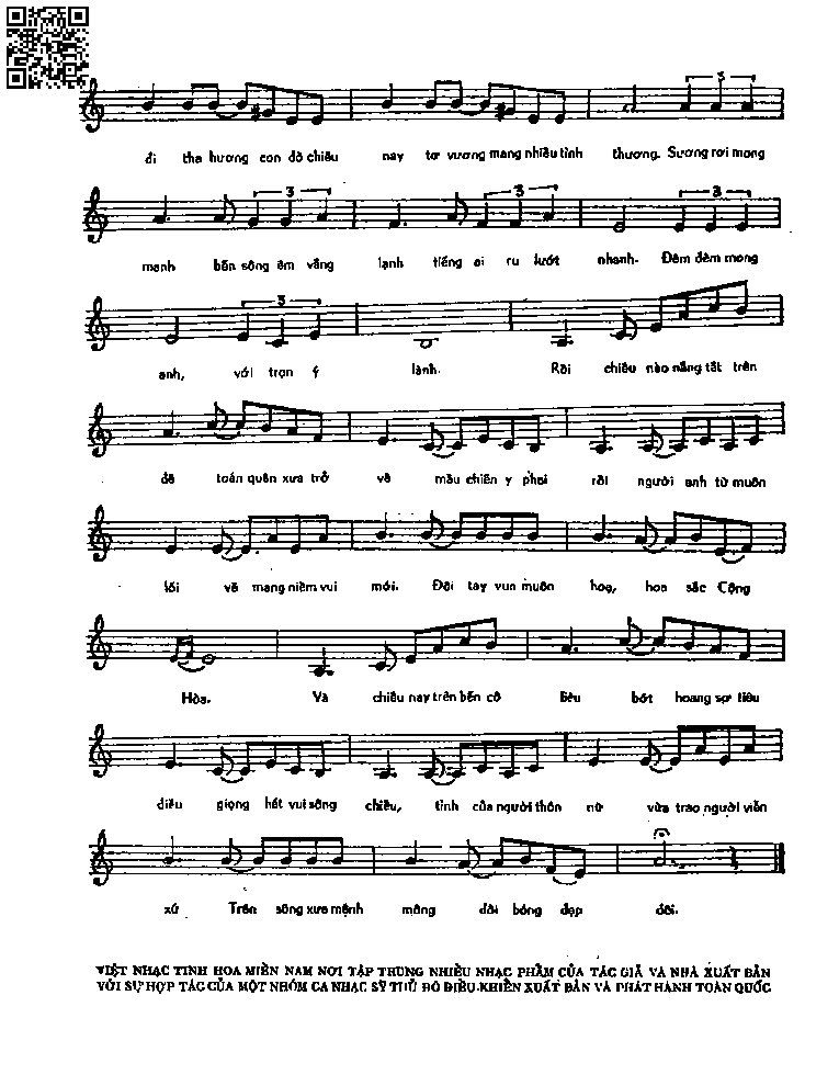 Page 3 of Sheet music PDF Đò chiều - Trúc Phương