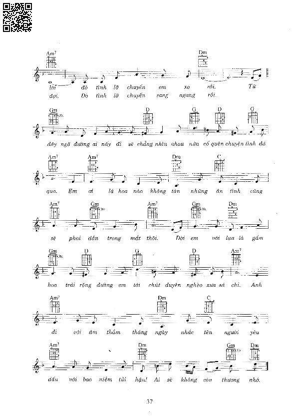 Page 2 of Sheet music PDF Đò tình lỡ chuyến - Y Vũ
