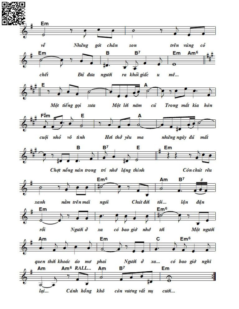 Page 2 of Sheet music PDF Đoá hoa trong vườn cũ - Hoàng Quốc Bảo