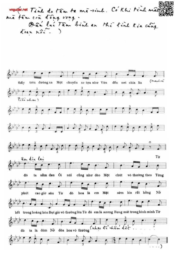 Page 6 of Sheet music PDF Đóa hoa vô thường - Trịnh Công Sơn