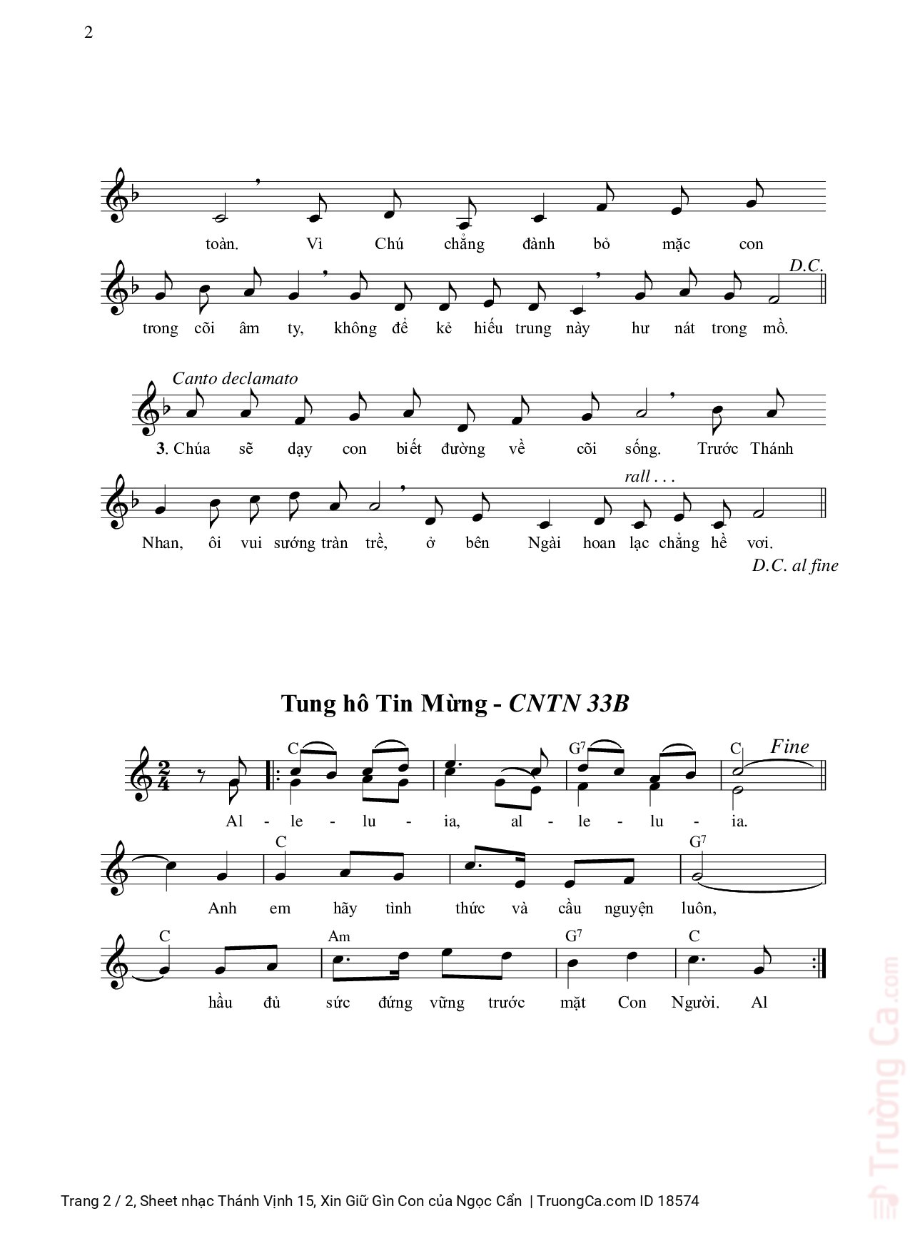 Lạy Chúa Trời xin giữ gìn con vì bên Ngài con đang ẩn náu, Trang 2