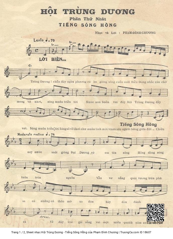 Sheet PDF of Hội Trùng Dương - Tiếng Sông Hồng