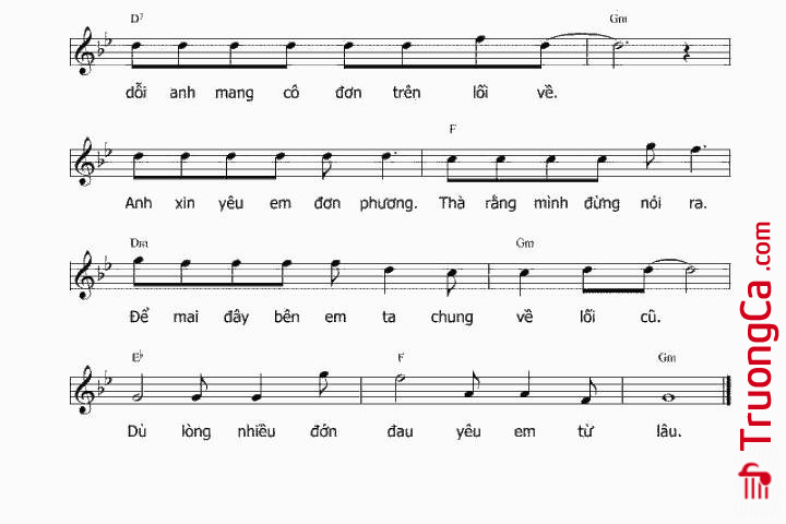 Page 2 of Sheet music PDF Tình đơn phương 2  - Chưa Chọn