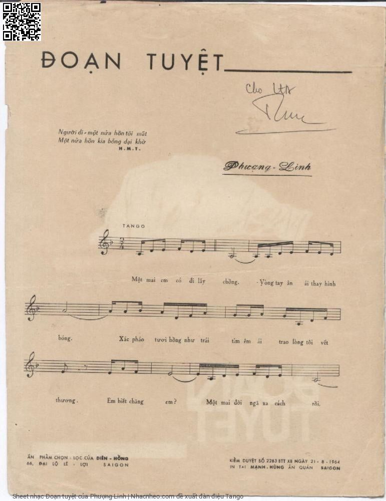 Page 2 of Sheet music PDF Đoạn tuyệt - Phượng Linh