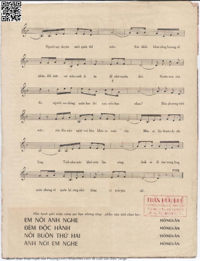 Page 3 of Sheet music PDF Đoạn tuyệt - Phượng Linh