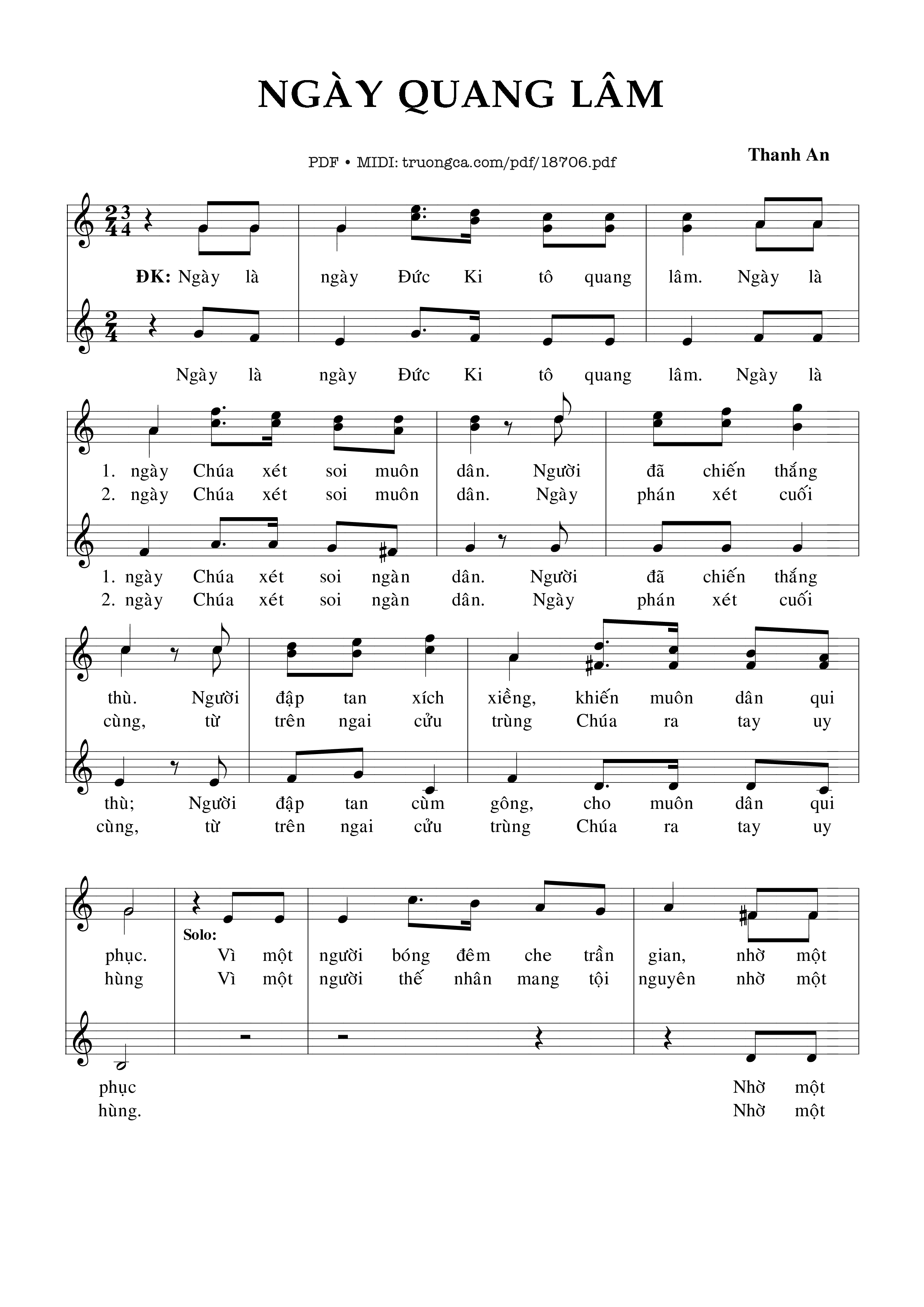 Ngày Quang Lâm - Thanh An