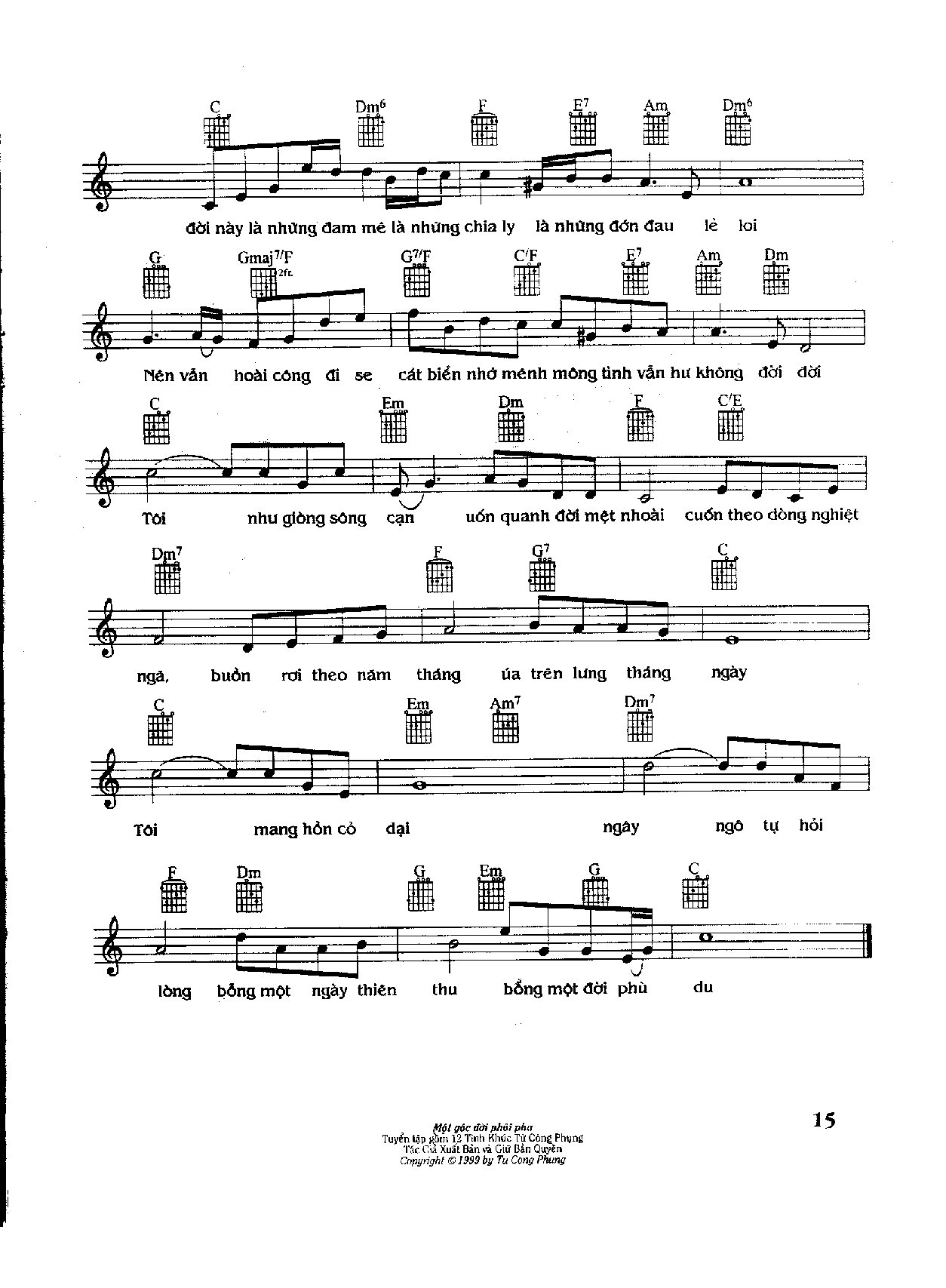 Page 2 of Sheet music PDF Đời bỗng phù du - Từ Công Phụng