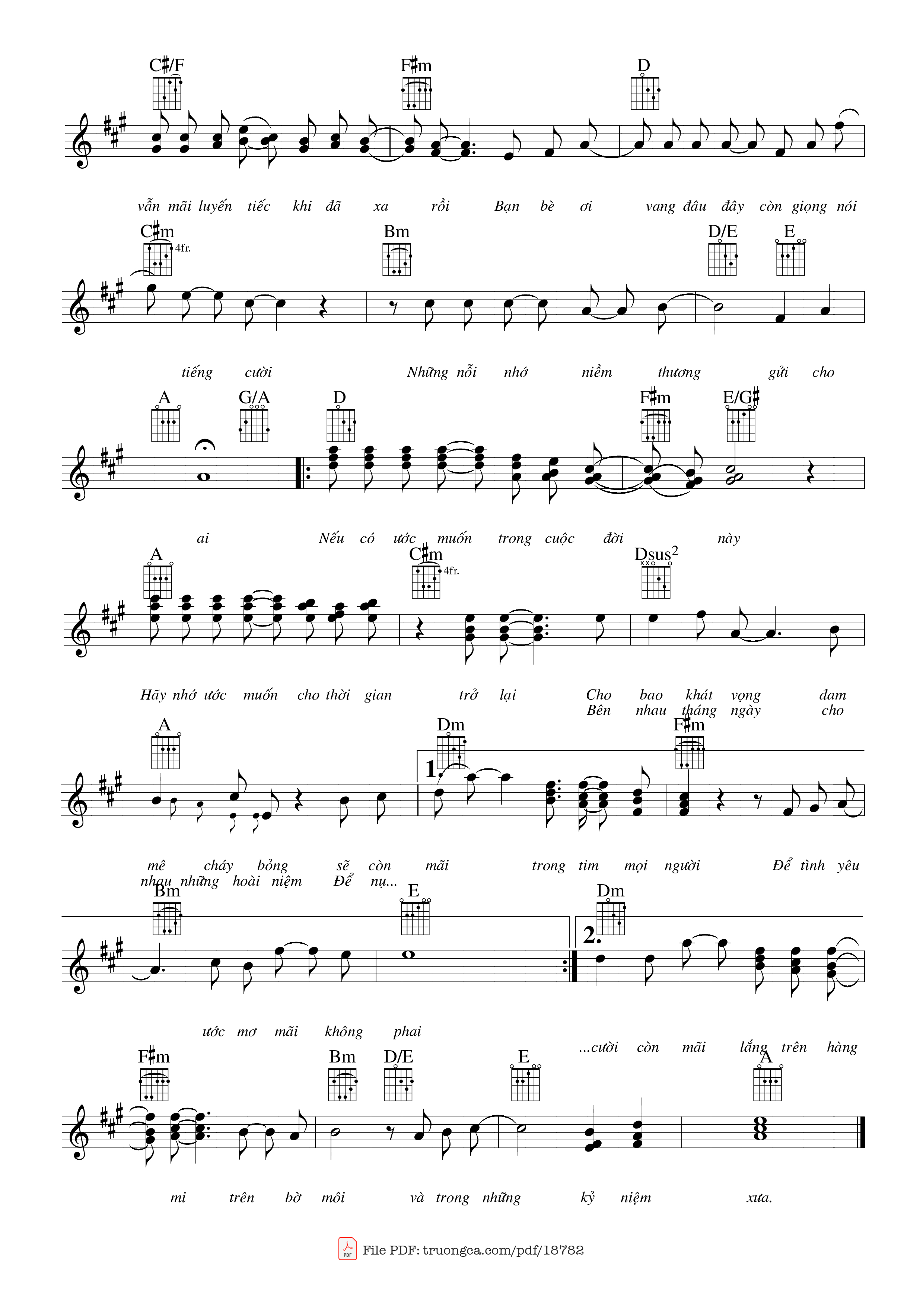 Page 2 of Sheet music PDF Mong ước kỷ niệm xưa - Nguyễn Xuân Phương