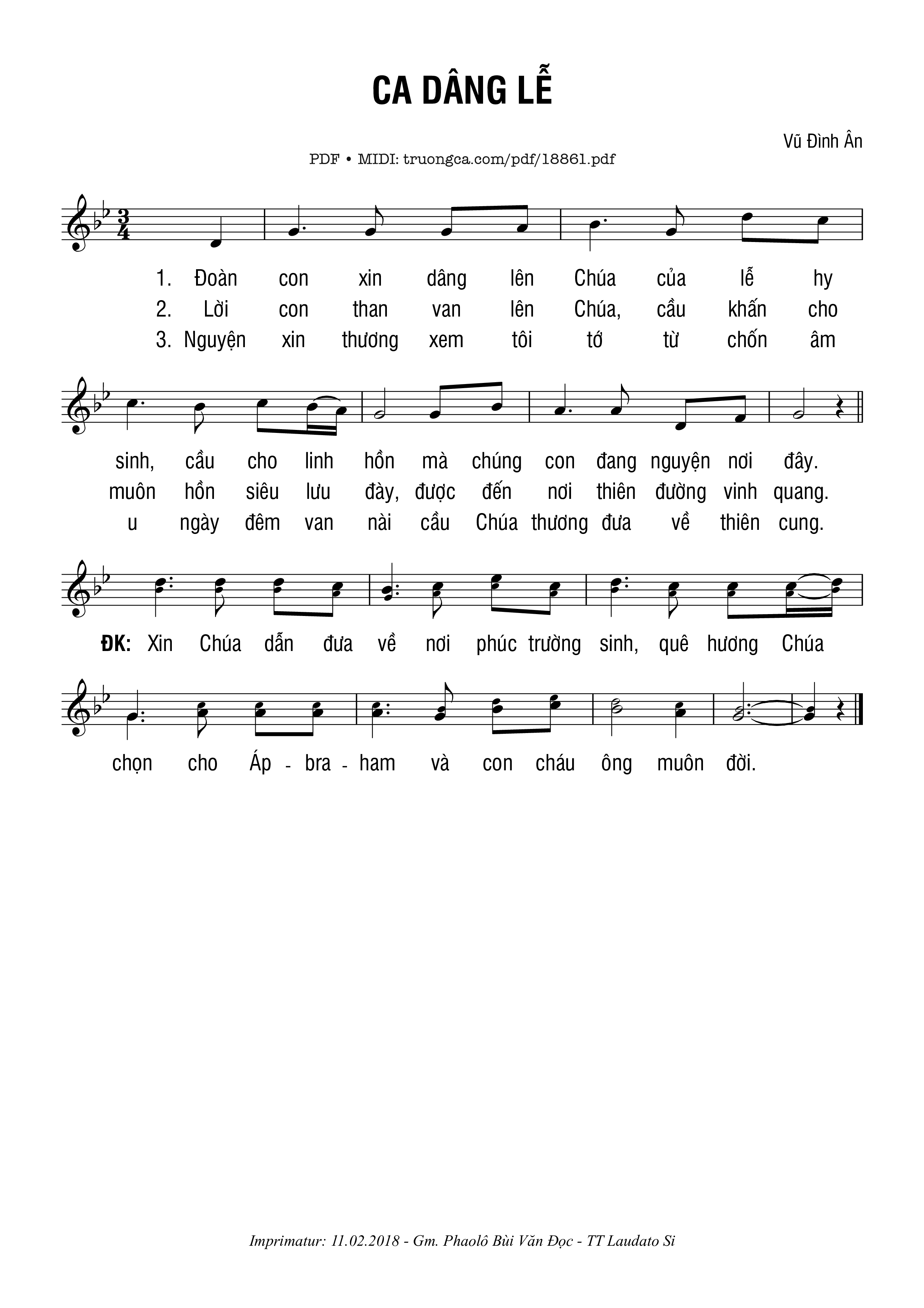 Ca Dâng Lễ - Vũ Đình Ân