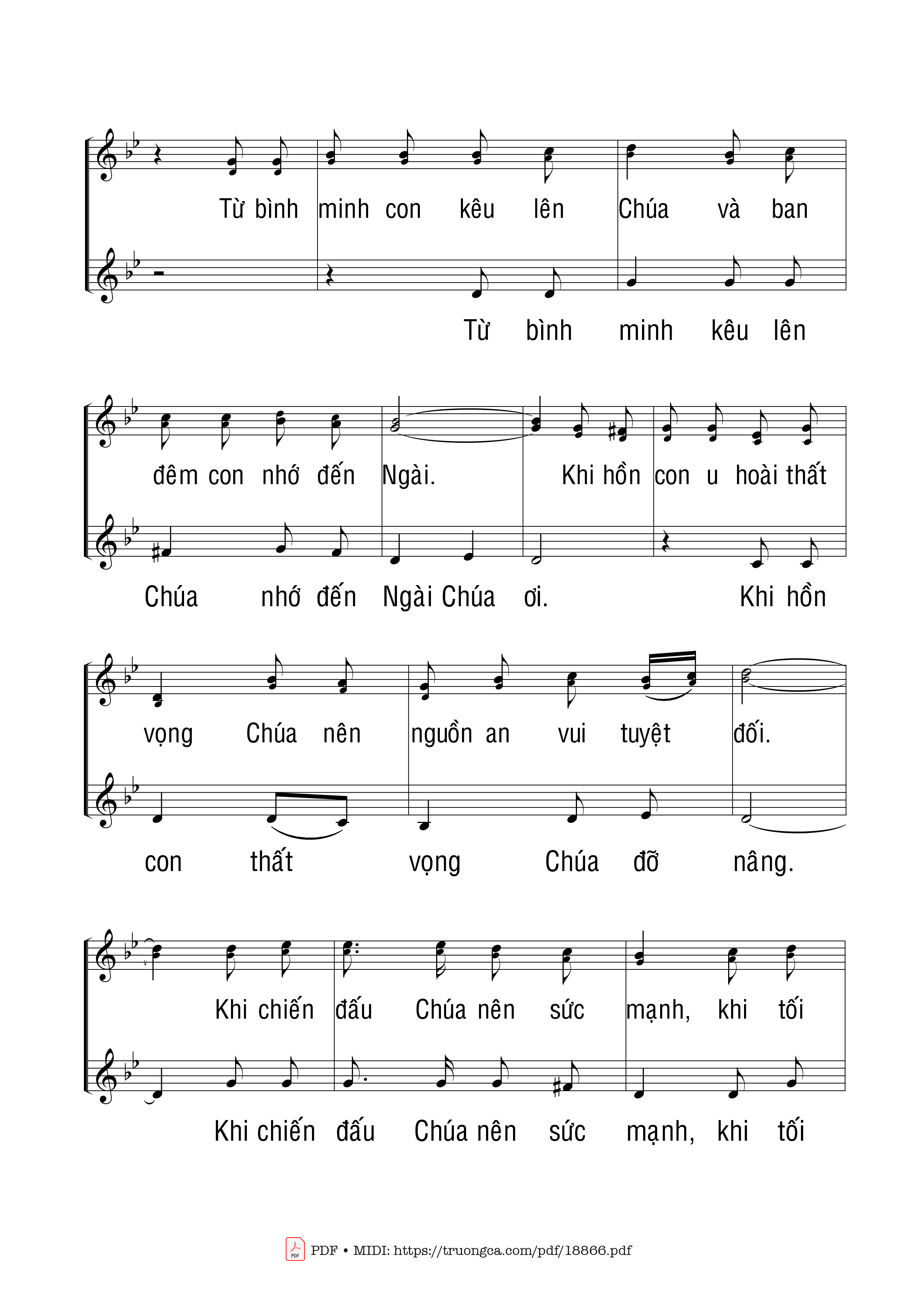 Page 3 of Sheet music PDF Con Hướng Về Chúa (Bè) - Nguyên Kha