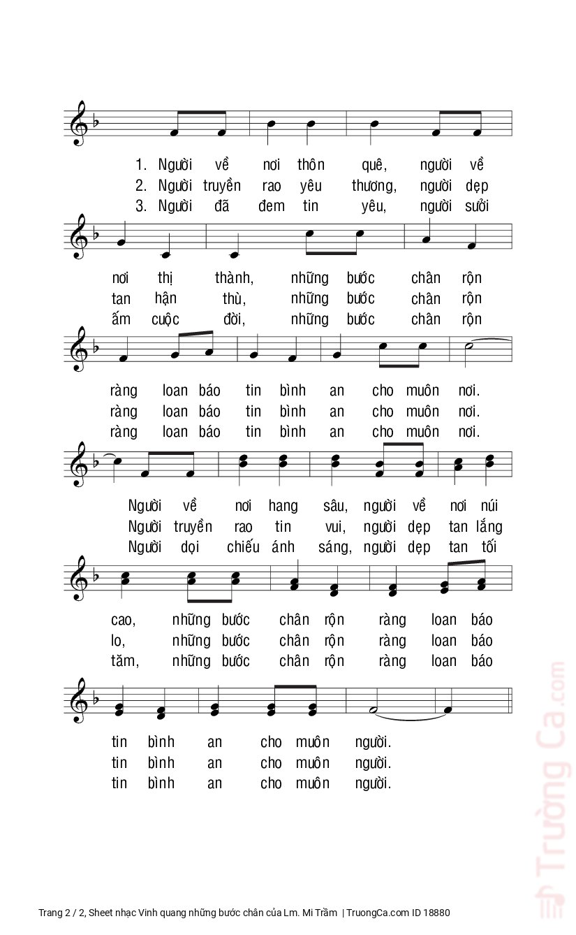 Vinh quang những bước chân đi truyền rao Tin Mừng cứu độ cho mọi người khắp mọi nơi, Trang 2