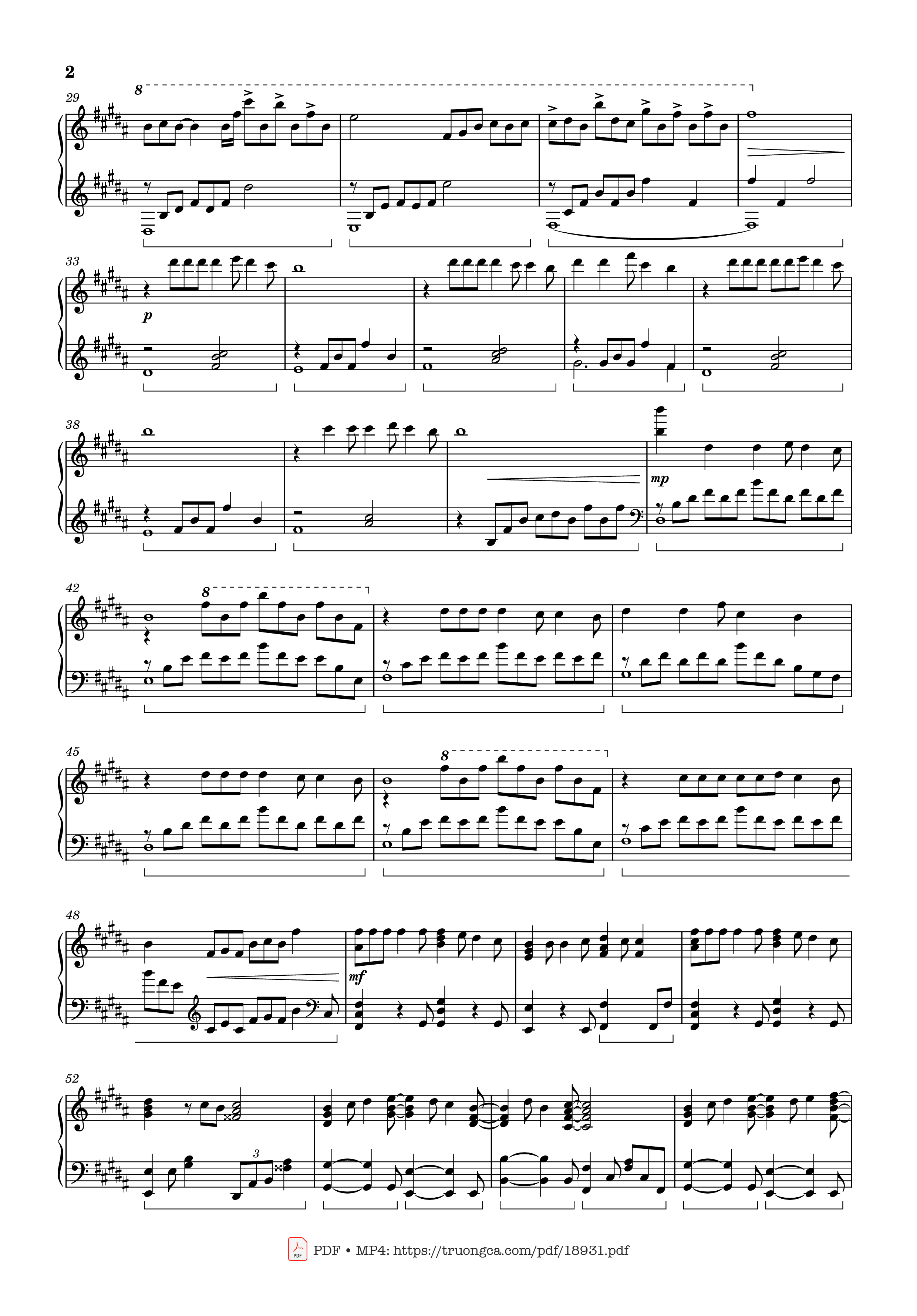 Page 2 of Sheet music PDF Radwimps Sparkle Piano - Original Artist: RADWIMPS Arranged by Animenz 
