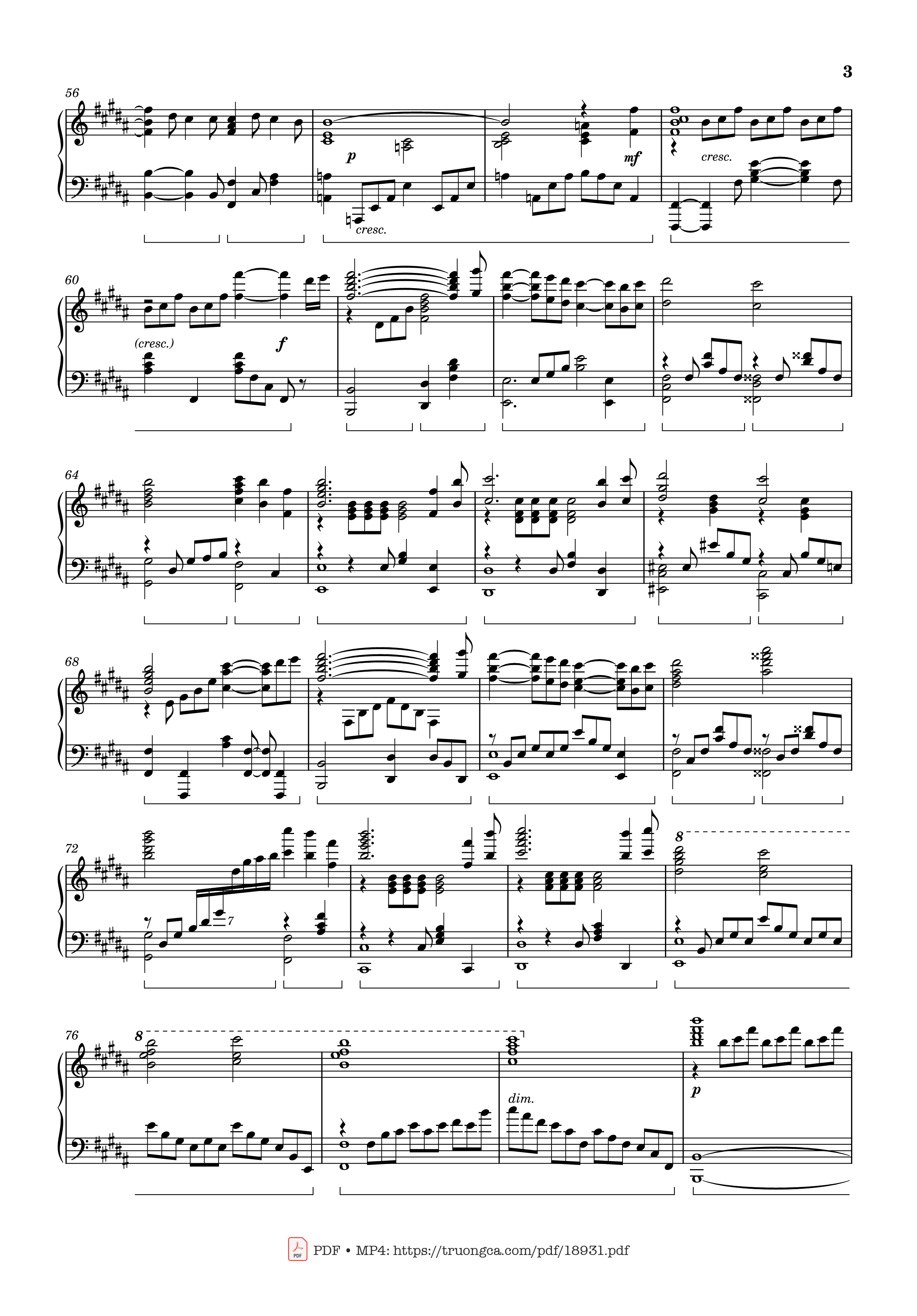 Page 3 of Sheet music PDF Radwimps Sparkle Piano - Original Artist: RADWIMPS Arranged by Animenz 