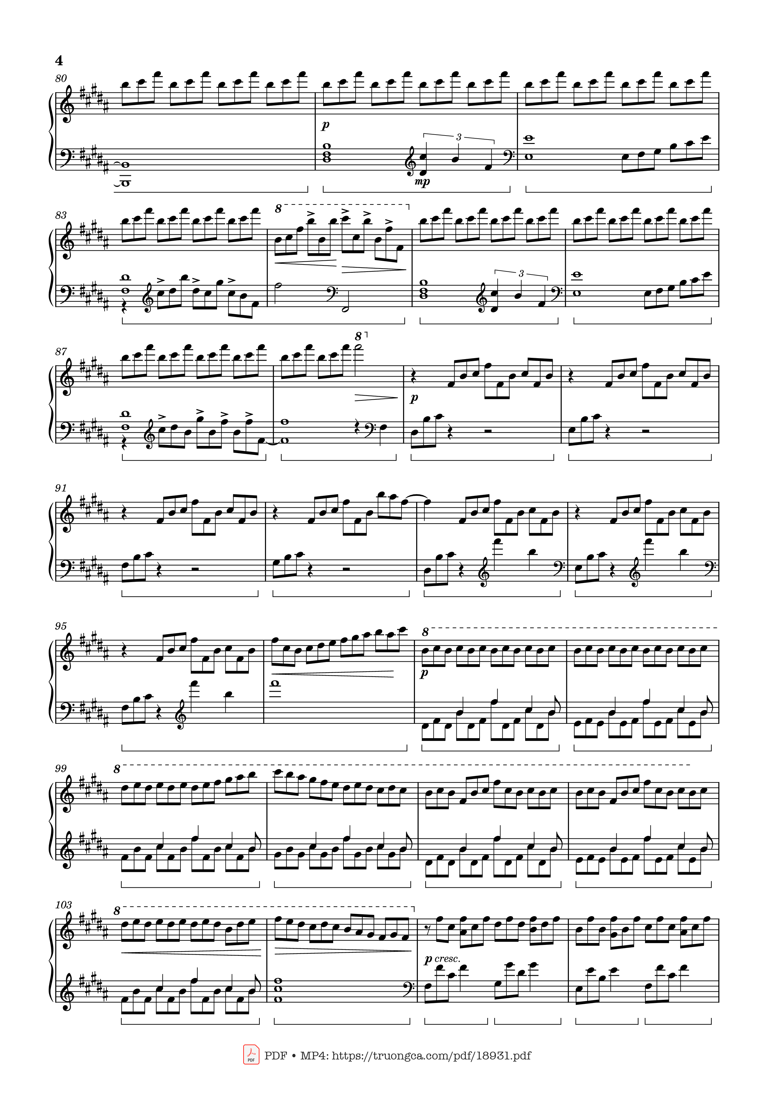 Page 4 of Sheet music PDF Radwimps Sparkle Piano - Original Artist: RADWIMPS Arranged by Animenz 